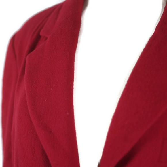 Ouiset Red Wool and Cashmere Coat - Picture 5 of 8